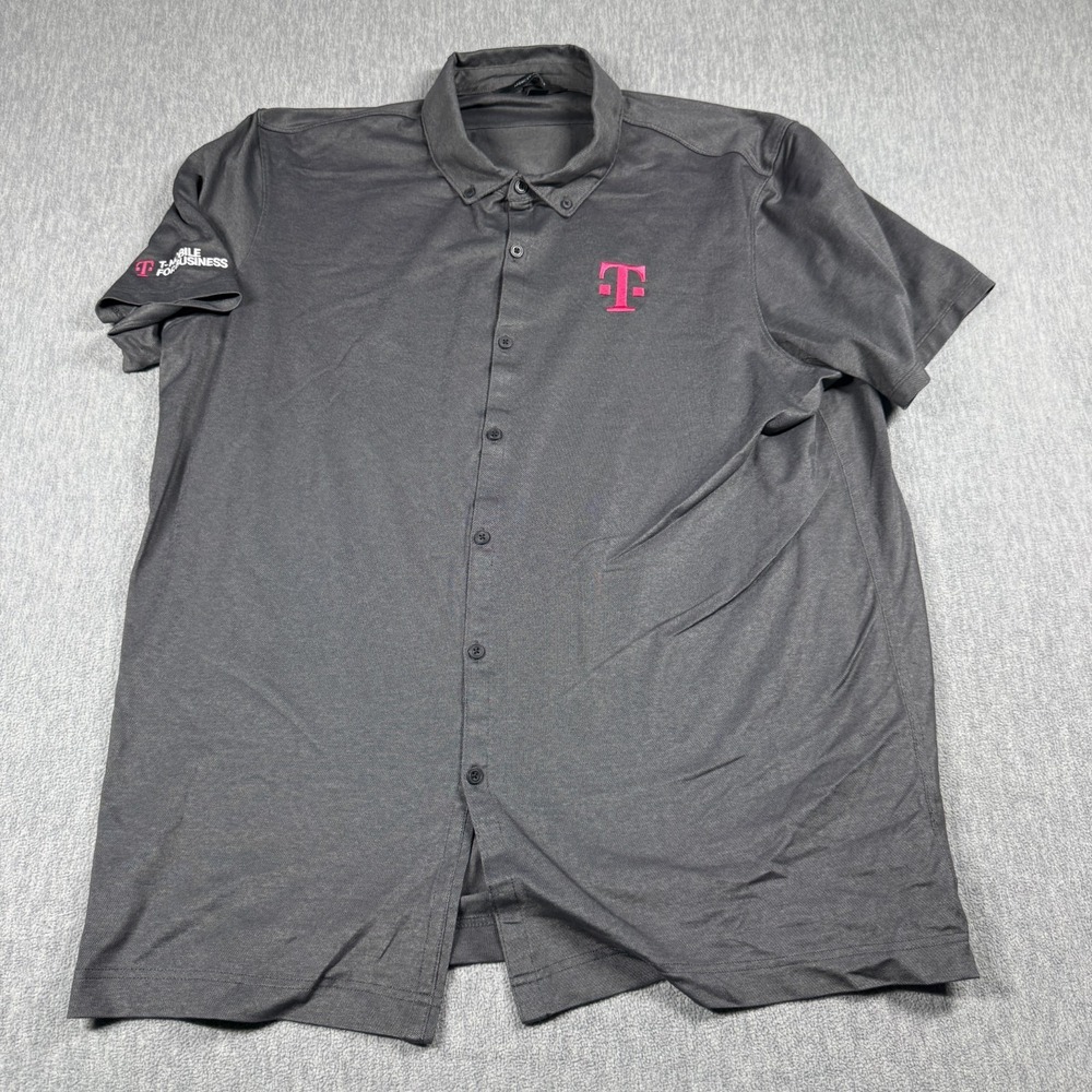 Mercer Mettle Shirt Men 2XL Gray T-Mobile Corporate Employee Uniform‎ Polo Top